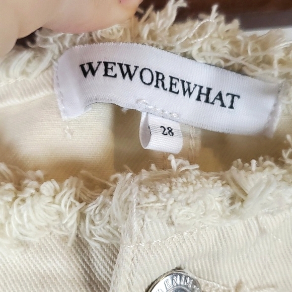 WeWoreWhat Cream Straight Leg Jeans - Picture 9 of 10